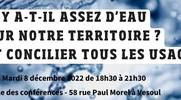 Y a-t-il assez d'eau sur notre territoire ? Comment concilier tous les usages ?